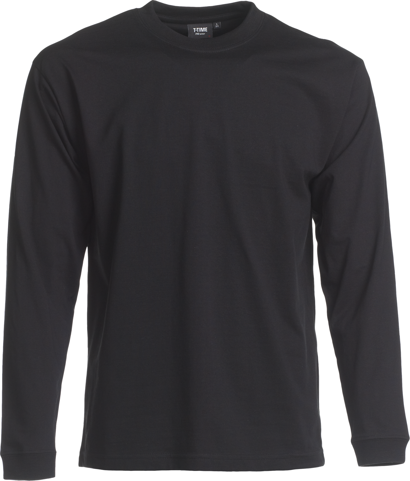 Svart Unisex T-shirt Lång ärm, Prowear, (8150221) 