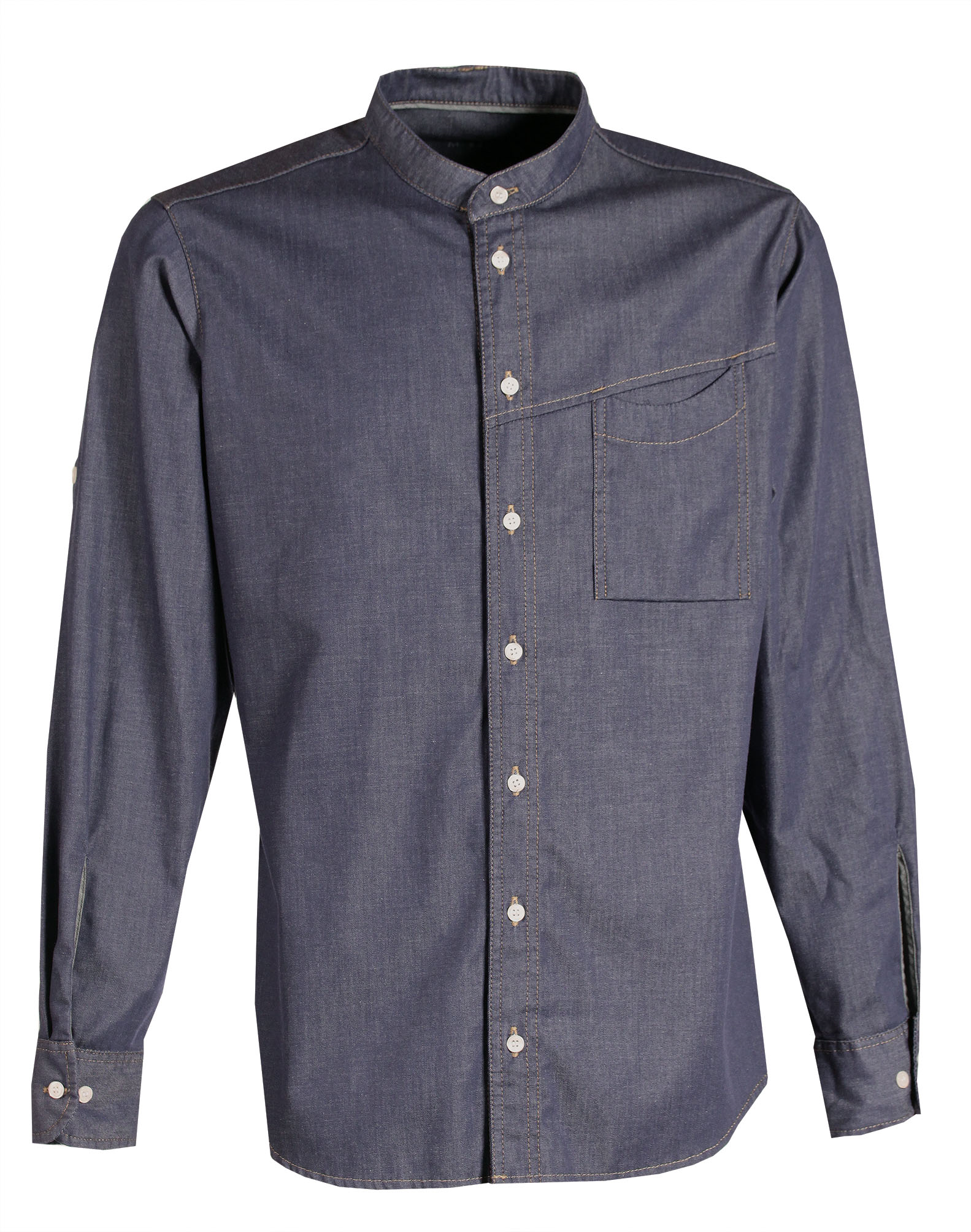 Denimblå Gastro jakke med lange ærmer, New Nordic (5160101)