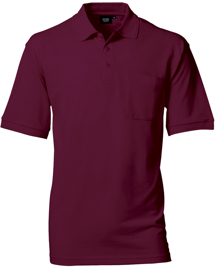 Bordeaux Polo Shirt m. brystlomme, herre, Prowear (8250281) 