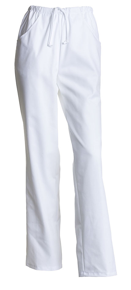 Hvid Bukser med elastik i talje og extra længde, Club-Classic (1100811)