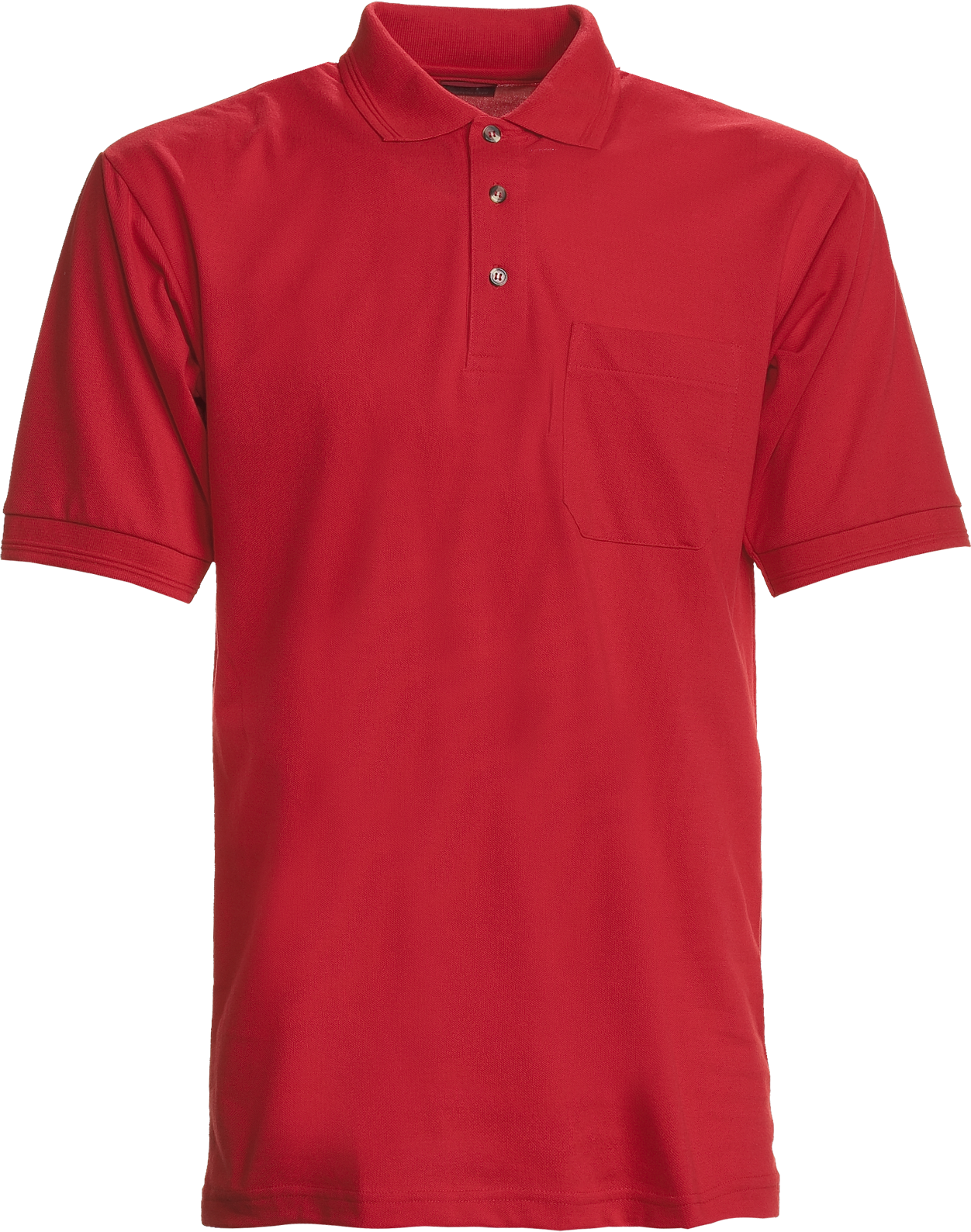 Red Mens Polo Shirt w. breastpocket, Basic (8250121)