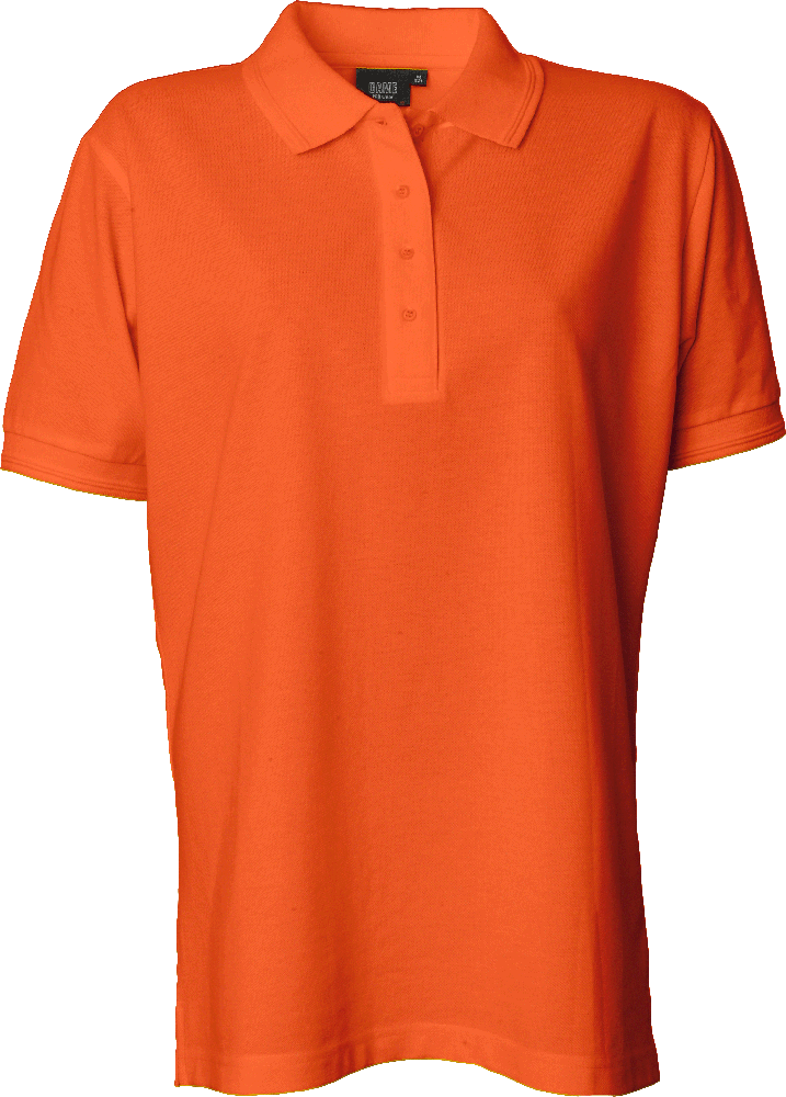 Orange Polo Shirt u. brystlomme, dame, Prowear (7250091) 