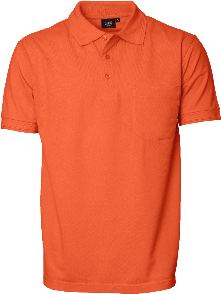 Orange Polo Shirt m. brystlomme, herre, Prowear (8250281) 