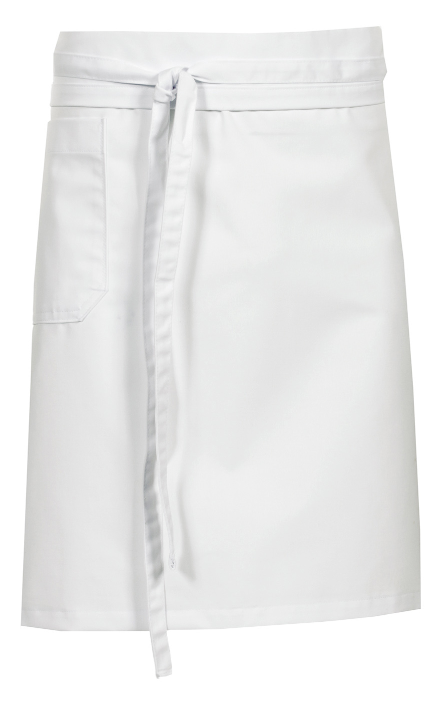 Weiß Vorbinder, Halbschürze mit Tasche auf rechte Hüfte, Pick-Up (3180629)
