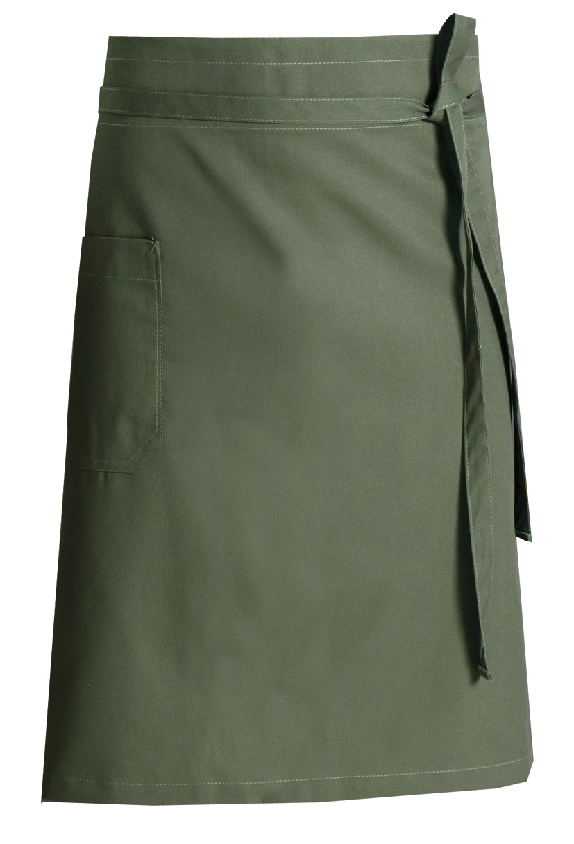 Grün Vorbinder, Halbschürze mit Tasche auf rechte Hüfte, Pick-Up (3180629)
