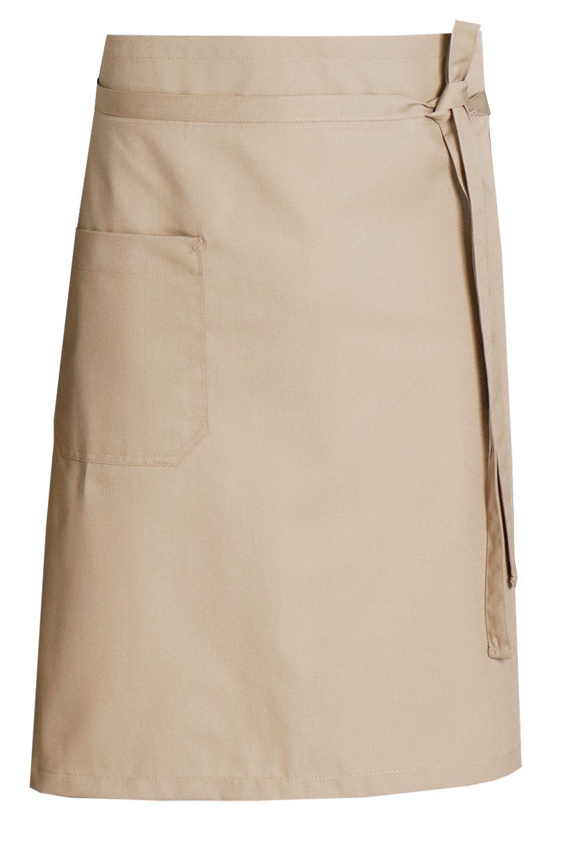 Khaki Vorbinder, Halbschürze mit Tasche auf rechte Hüfte, Pick-Up (3180629)