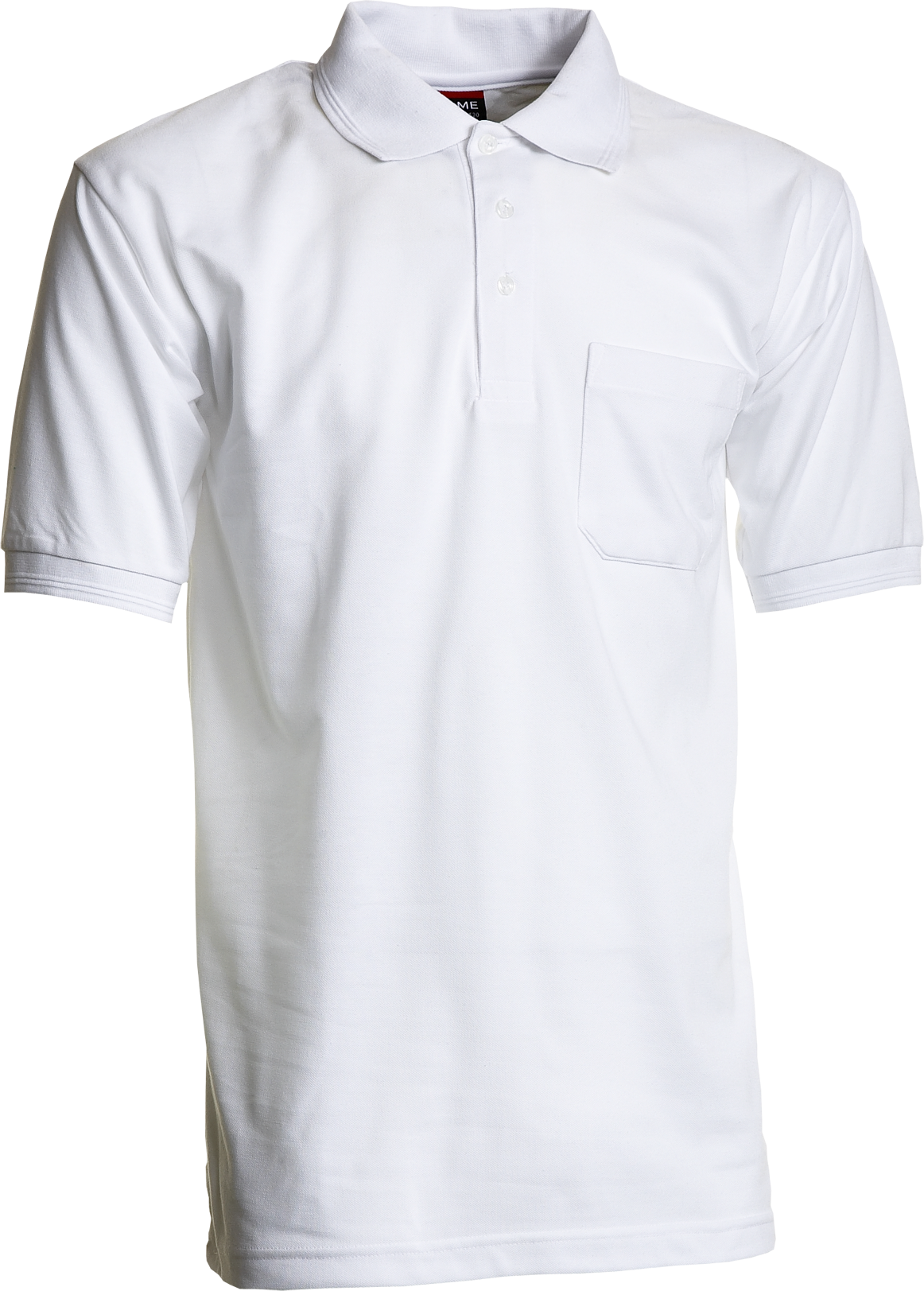 Weiß Herren Polo Hemd m. Brusttasche, Basic (8250121) 
