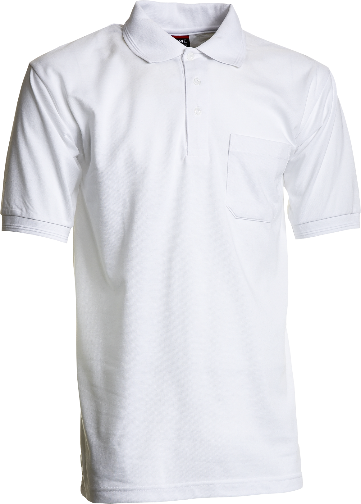 Vit Unisex Tenniströja m bröstficka, Basic (8250121) 