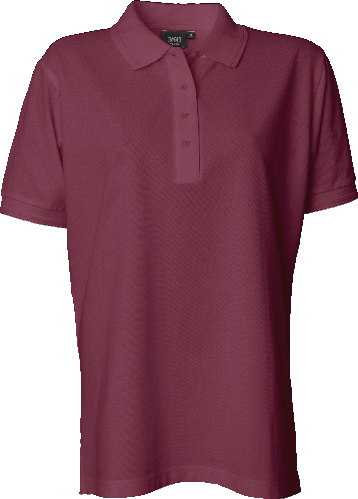 Bordeaux Polo Shirt u. brystlomme, dame, Prowear (7250091) 