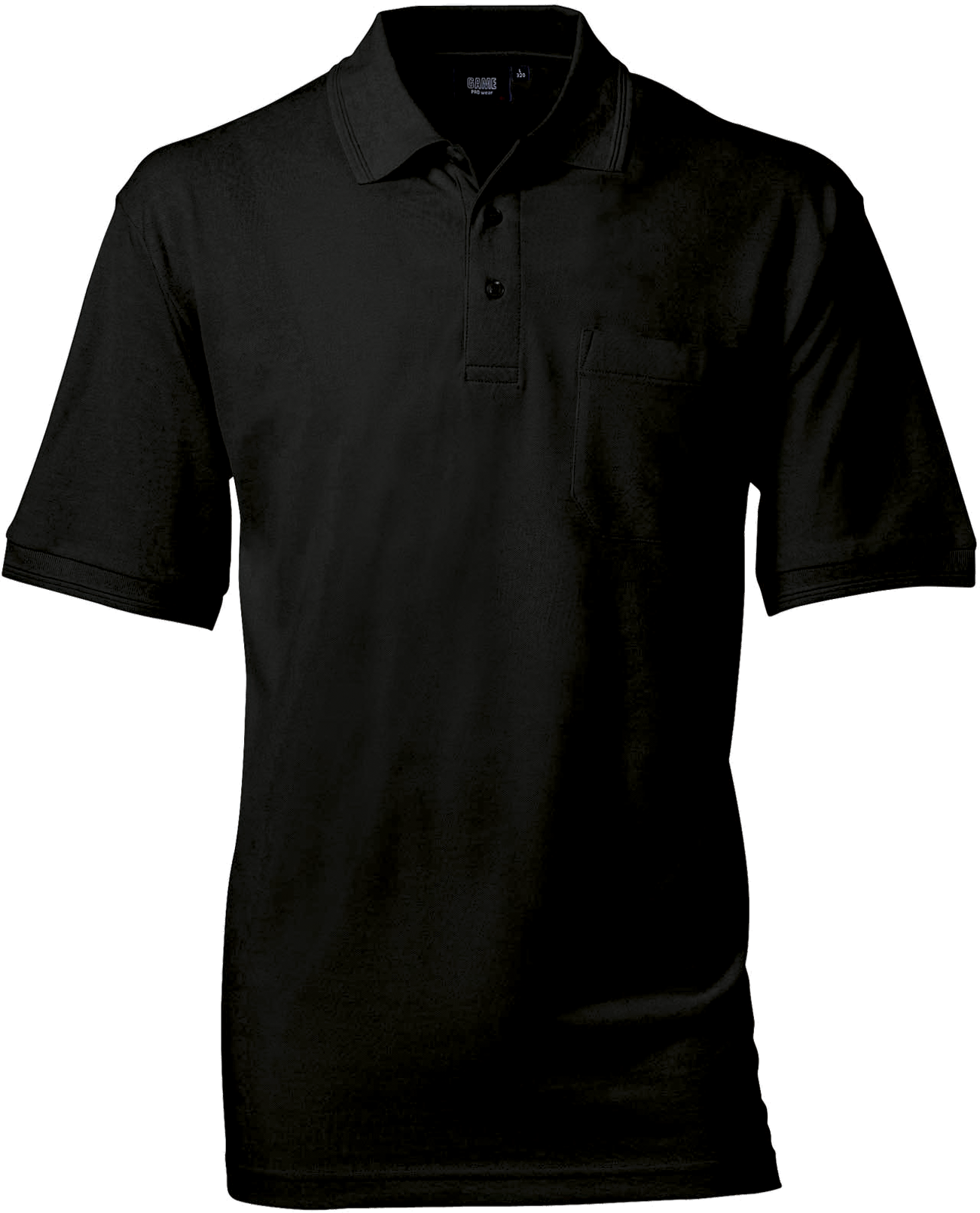 Black Mens Polo Shirt w. breastpocket, Prowear (8250281) 