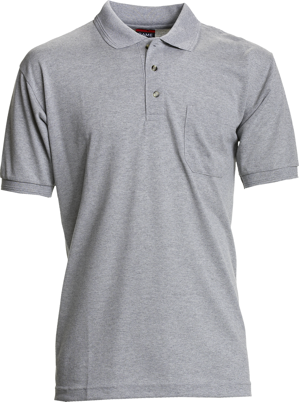 Grey Mens Polo Shirt w. breastpocket, Basic (8250121)