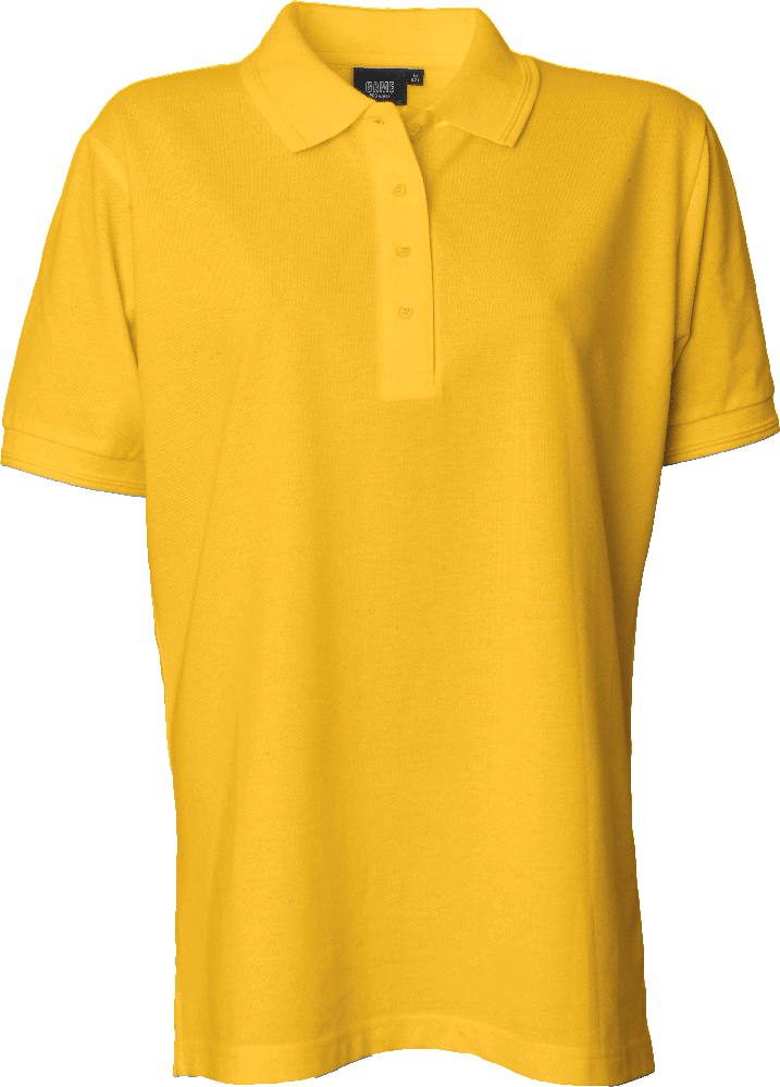 Gul Polo Shirt u. brystlomme, dame, Prowear (7250091) 