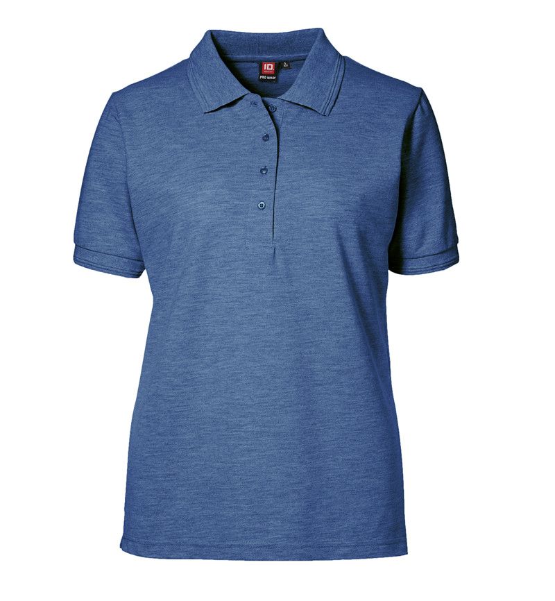 Blue melange Ladies Polo Shirt without breastpocket, Prowear (7250091)