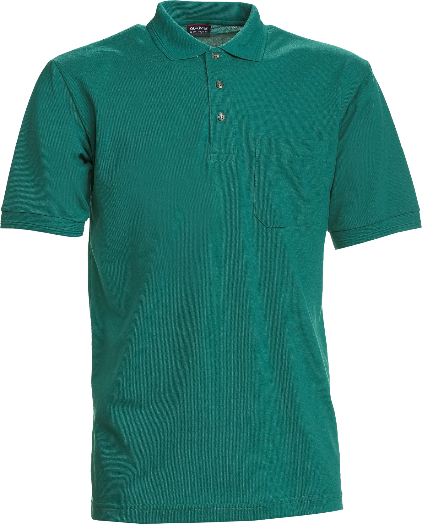 Green Mens Polo Shirt w. breastpocket, Basic (8250121)