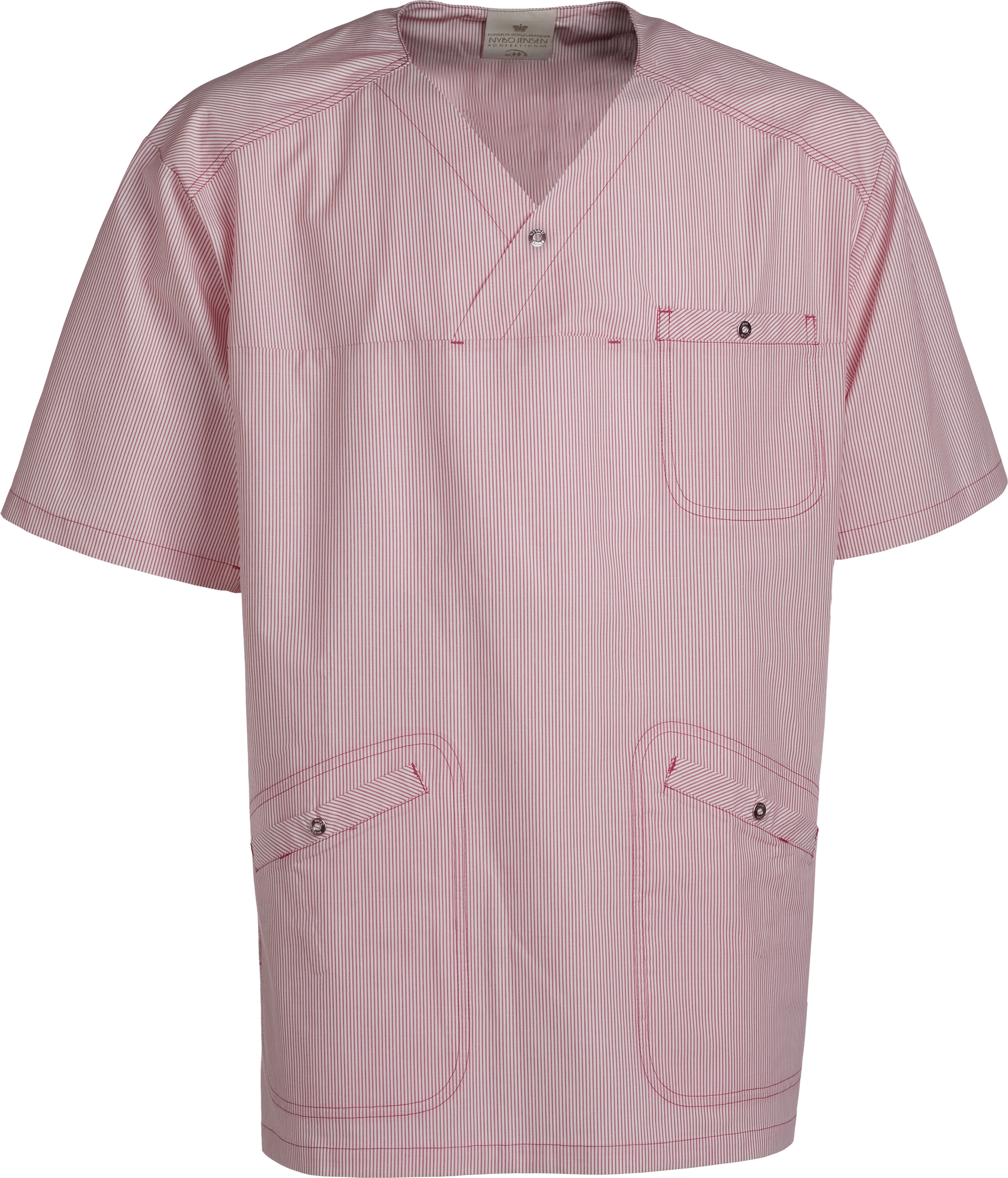 Pink striped Casual unisex smock, Fresh (5470039) 