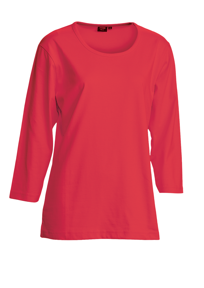 Röd Dam T-shirt 3/4 ärm, Prowear (7150191) 