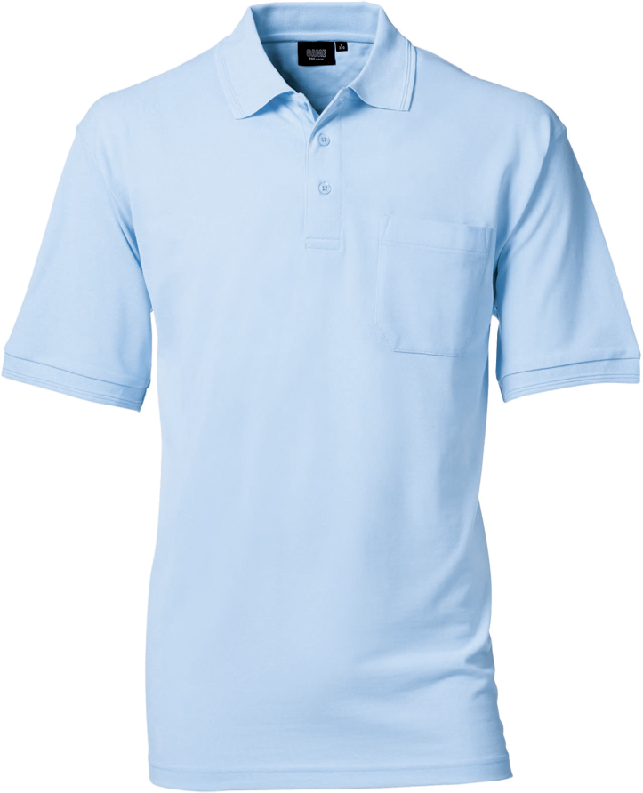 Hellblau Herren Polo Shirt m. Brusttasche, Prowear (8250281)
